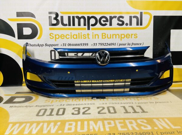 BUMPER Volkswagen Polo 2G + Grill 4xpdc 2017-2021 VOORBUMPER 1-C3-8822z