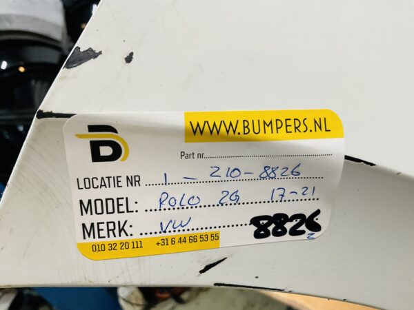 BUMPER Volkswagen Polo 2G +Mistlamp Grill 4xpdc 2017-2021 VOORBUMPER 1-Z10-8826z