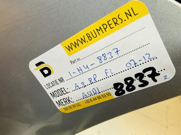 BUMPER Audi A3 8P Facelift 2007-2012 VOORBUMPER 1-H4-8837z
