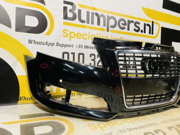 BUMPER Audi A3 8P Facelift 4xpdc 2007-2012 VOORBUMPER 1-H4-8846z