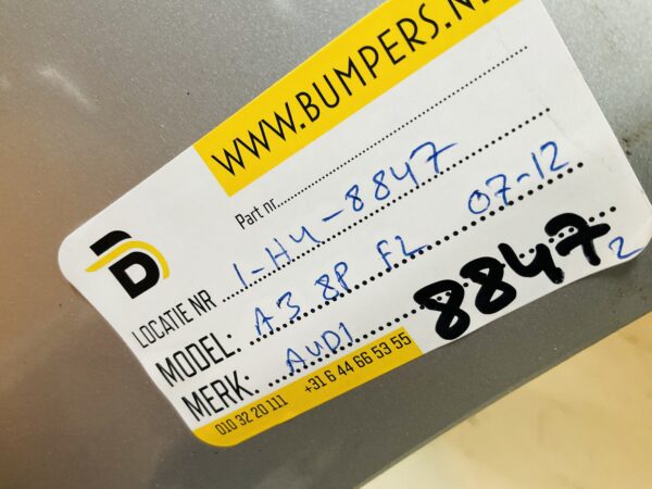 BUMPER Audi A3 8P Facelift 2007-2012 VOORBUMPER 1-H4-8847z