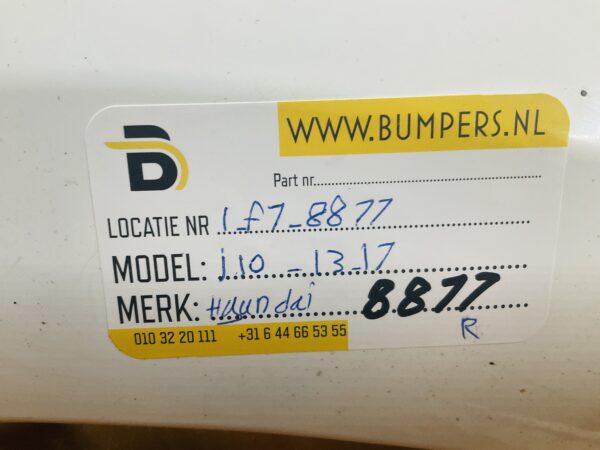 Bumper Hyundai I10 2014-2017 86683-B9500 Achterbumper 1-F7-8877R