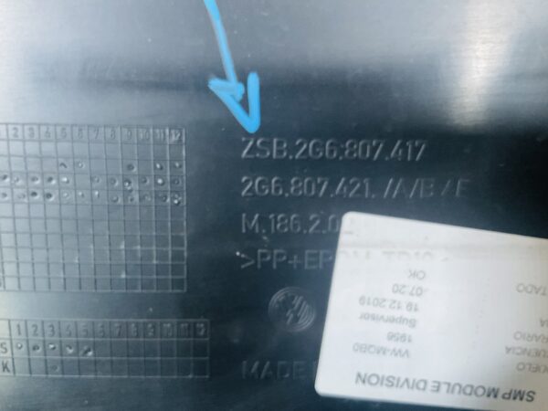 Bumper Volkswagen Polo 2G 2017-2021 4Xpdc 2G6807421 Achterbumper 1-F7-8864R