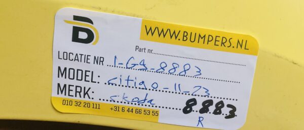 Bumper Skoda Citigo 1S1807421 2011-2023 Achterbumper 1-E9-8883R