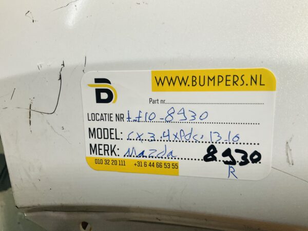 Bumper Mazda CX3 CX-3 4XPdc 2013-2016 KD47-50221 Achterbumper 1-F10-8930R