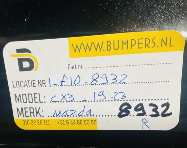 Bumper Mazda CX3 CX-3 DGH9-50221 2019-2023 Achterbumper 1-F10-8932R