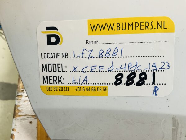 Bumper Kia X-ceed Xceed 2011-2023 86612-J7CA0 Achterbumper 1-F7-8881R
