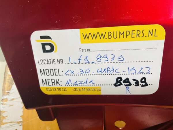 Bumper Mazda CX30 CX-30 4XPdc DGH9-50221 Achterbumper 1-F9-8939R