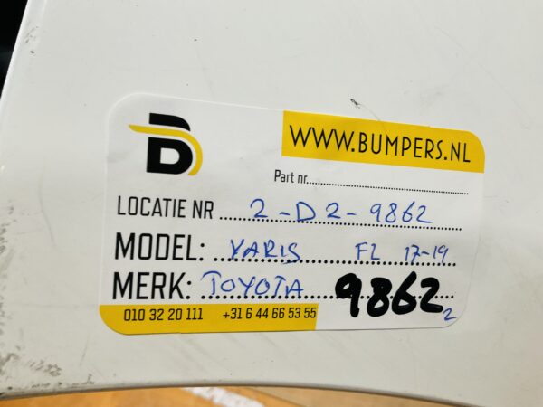 BUMPER Toyota Yaris Facelift 2017-2019 VOORBUMPER 2-D2-9862z