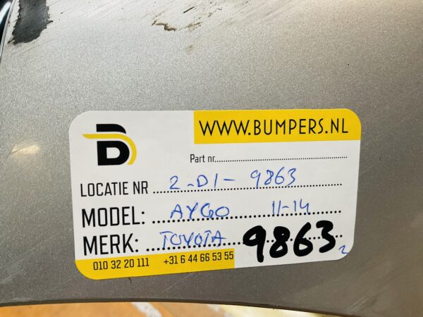 BUMPER Toyota Aygo 2011-2014 VOORBUMPER 2-D1-9863z
