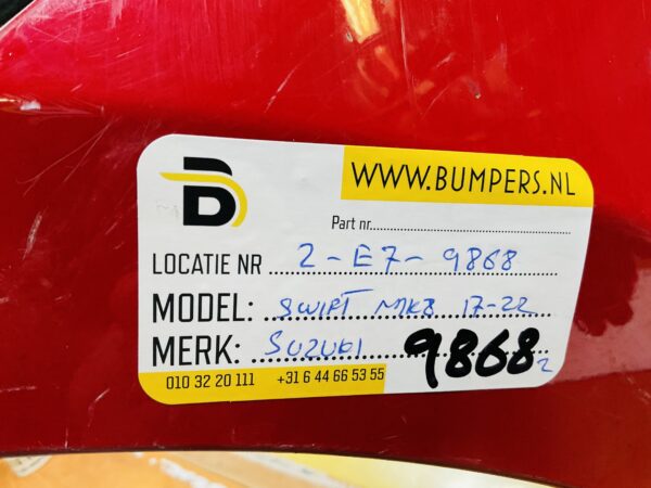 BUMPER Suzuki Swift MK8 2017-2022 VOORBUMPER 2-E7-9868z