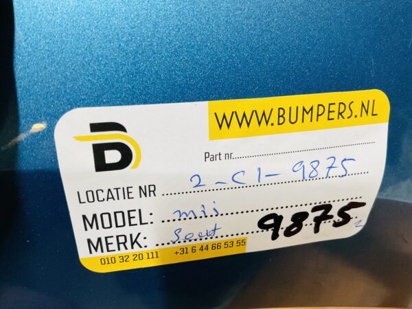 BUMPER Seat Mii  2011-2022 VOORBUMPER 2-C1-9875z