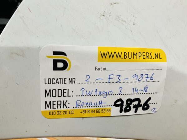 BUMPER Renault Twingo 3  2014-2018 VOORBUMPER 2-F3-9876z