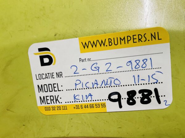 BUMPER Kia Picanto 2011-2015 VOORBUMPER 2-G2-9881z