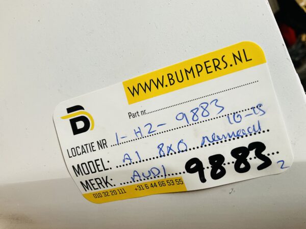 BUMPER Audi A1 8x0 Normaal 2010-2015 VOORBUMPER 1-H2-9883z