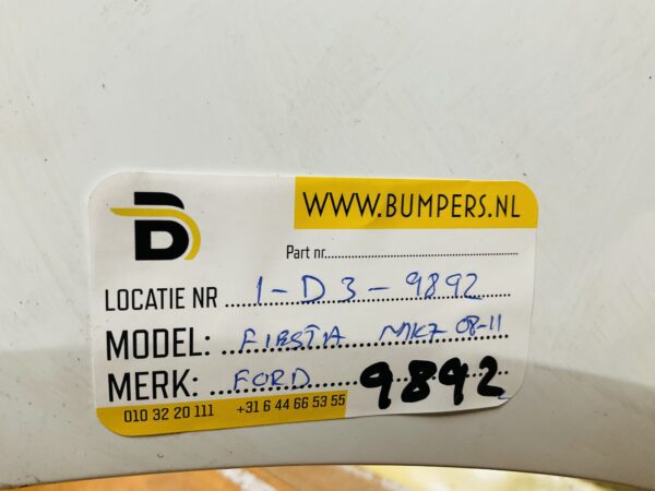 BUMPER Ford Fiesta MK7 2008-2011 VOORBUMPER 1-D3-9892z