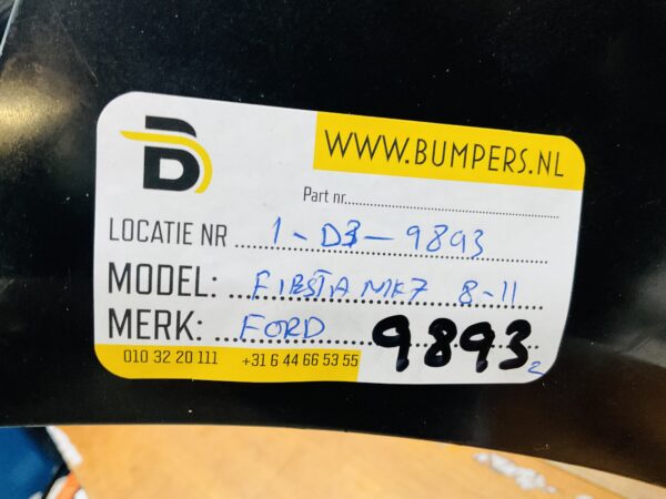 BUMPER Ford Fiesta MK7 2008-2011 VOORBUMPER 1-D3-9893z