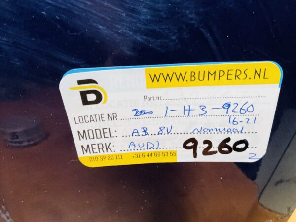 BUMPER Audi A3 8V Normaal kls 2012-2016 VOORBUMPER 1-H3-9260z