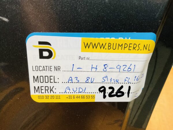 BUMPER Audi A3 8V Sedan Sline Facelift kls 4xpdc 2016-2021 VOORBUMPER 1-H8-9261z