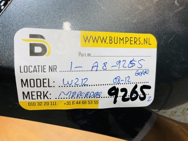BUMPER Mercedes E Klasse W212 6xpdc 2008-2012 VOORBUMPER 1-A8-9265z