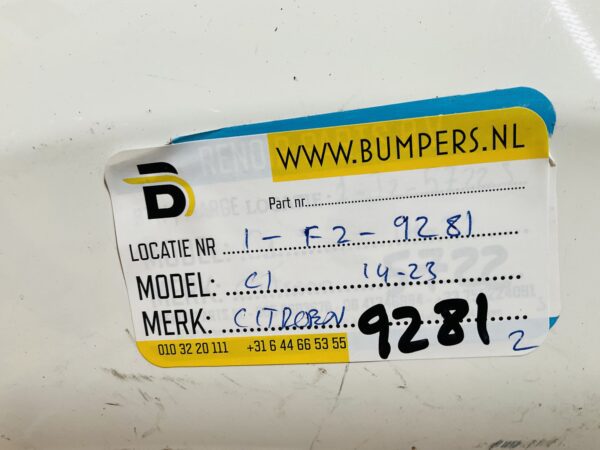BUMPER Citroen C1 2014-2023 VOORBUMPER 1-F2-9281z