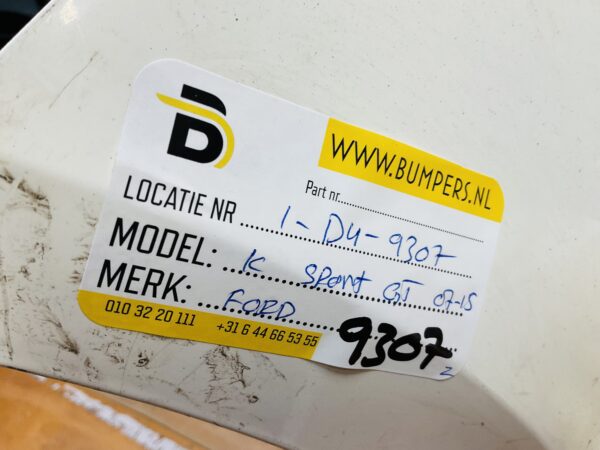 BUMPER Ford Ka Sport GT 2007-2015 VOORBUMPER 1-D4-9307z