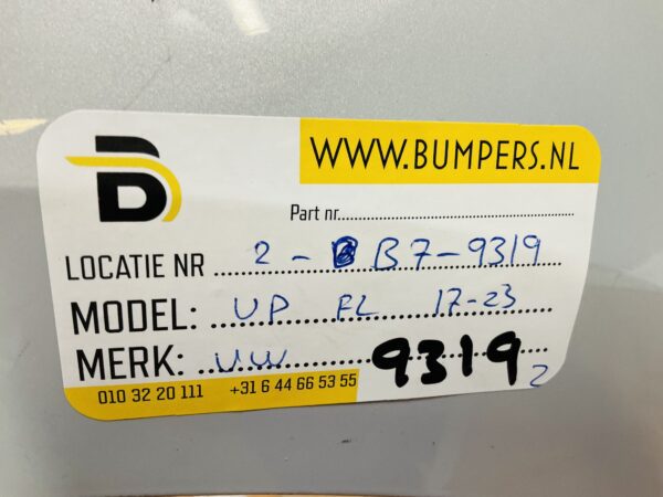 BUMPER Volkswagen Up Facelift 2017-2023 VOORBUMPER 1-B7-9319z
