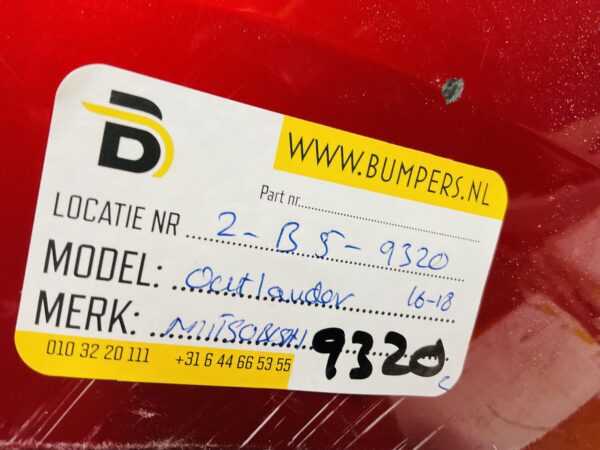 BUMPER Mitsubishi Outlander kls 2016-2018 VOORBUMPER 2-B5-9320z