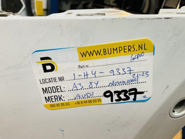 BUMPER Audi A3 8Y Normaal kls 6xpdc 2021-2023 VOORBUMPER 1-H4-9337z