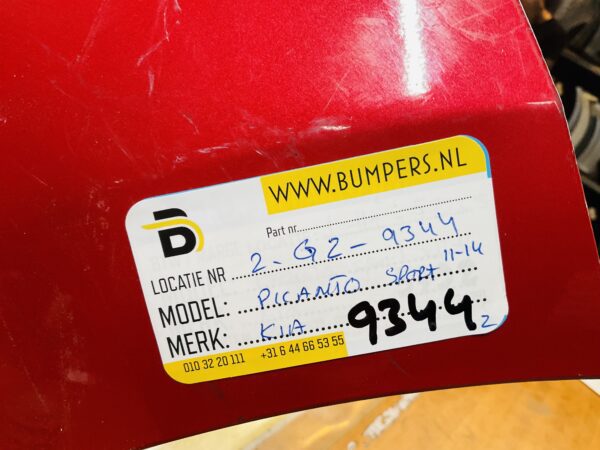 BUMPER Kia Picanto Sport 2011-2014 VOORBUMPER 2-G2-9344z