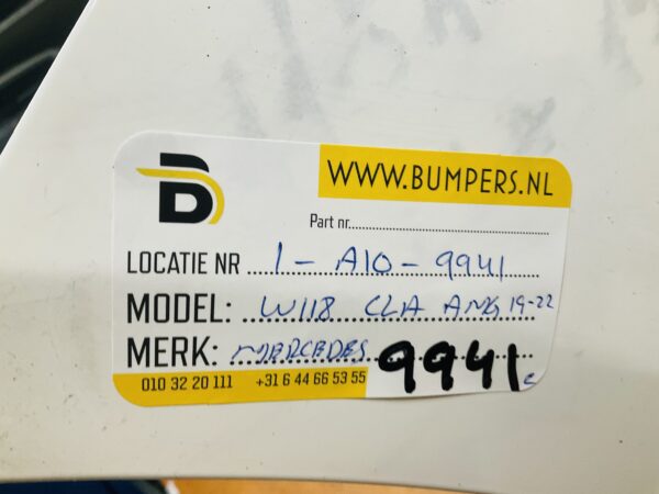 BUMPER Mercedes CLA Klasse W118 AMG 6xpdc 2019-2023 VOORBUMPER 1-A10-9941z