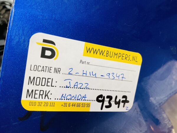 BUMPER Honda Jazz 4xpdc VOORBUMPER 2-H14-9347z