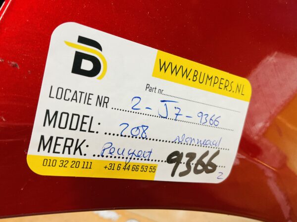 BUMPER Peugeot 208  Normaal 2019-2022 VOORBUMPER 2-J7-9366z