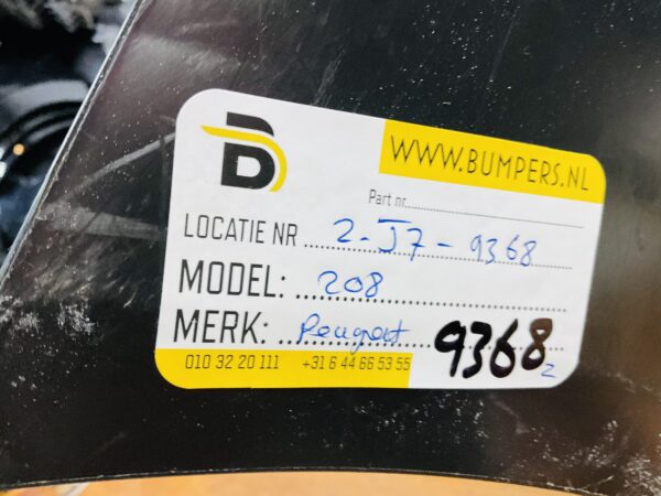 BUMPER Peugeot 208  Normaal 2019-2022 VOORBUMPER 2-J7-9368z