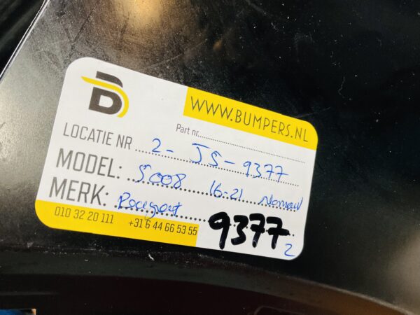 BUMPER Peugeot 5008 Normaal 6xpdc VOORBUMPER 2-J5-9377z