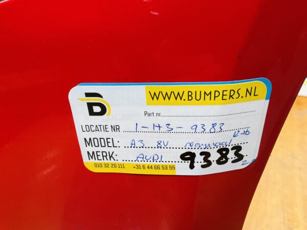 BUMPER Audi A3 8V Normaal kls 2012-2016 VOORBUMPER 1-H3-9383z