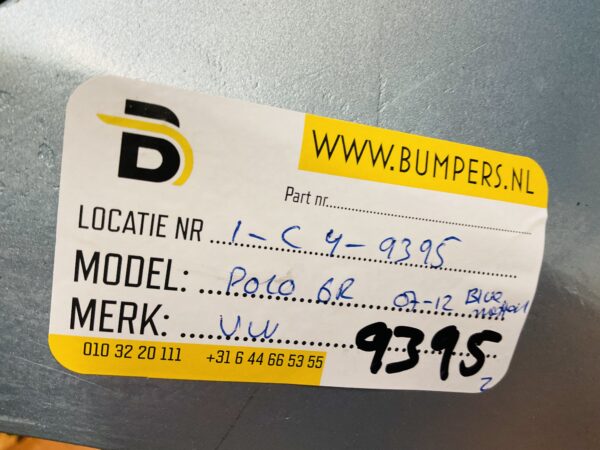 BUMPER Volkswagen Polo 6R Bluemotion 2007-2012  VOORBUMPER 1-C4-9395z