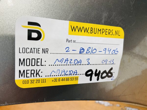 BUMPER Mazda 3 2009-2013 VOORBUMPER 2-B10-9406z