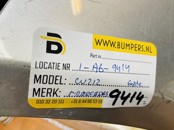 BUMPER Mercedes E Klasse W212 6xpdc VOORBUMPER 1-A6-9414z