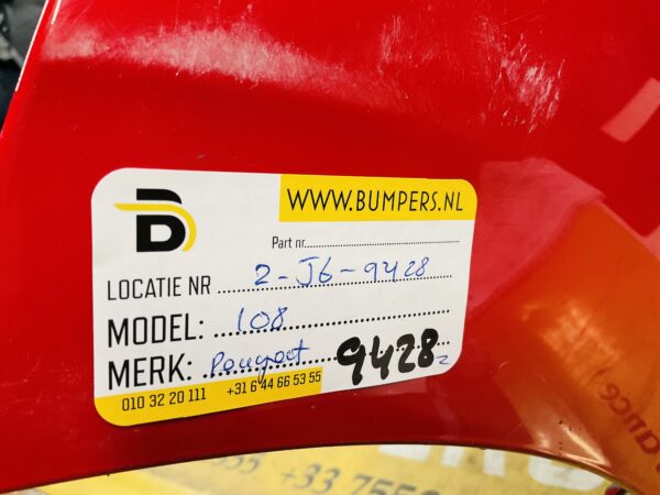 BUMPER Peugeot 108 2014-2023 VOORBUMPER 2-J6-9428z