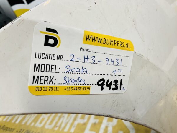 BUMPER Skoda Scala 2019-2022 VOORBUMPER 2-H3-9431z