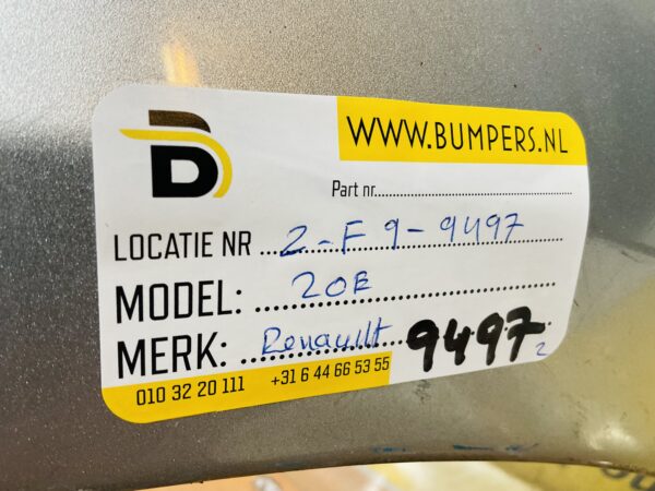 BUMPER Renault Zoe Origineel VOORBUMPER 2-F9-9497z