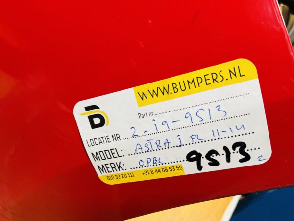 BUMPER Opel Astra J Facelift 4xpdc 2011-2014 VOORBUMPER 2-i9-9513z