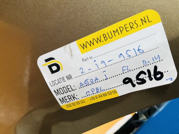 BUMPER Opel Astra J Facelift 4xpdc 2011-2014 VOORBUMPER 2-i9-9516z