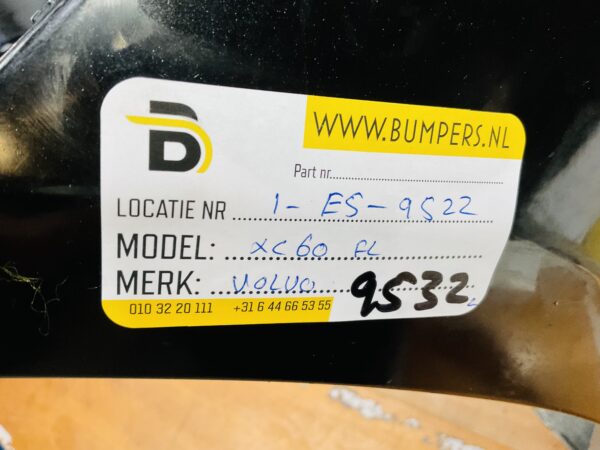 BUMPER Volvo XC60 Facelift kls 4xpdc VOORBUMPER 1-E5-9532z