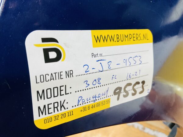 BUMPER Peugeot 308 Facelift 4xpdc 2016-2021 VOORBUMPER 2-J8-9553z