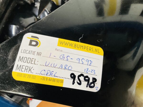 BUMPER Opel Vivaro 6xpdc 2018-2023 VOORBUMPER 1-G5-9598z