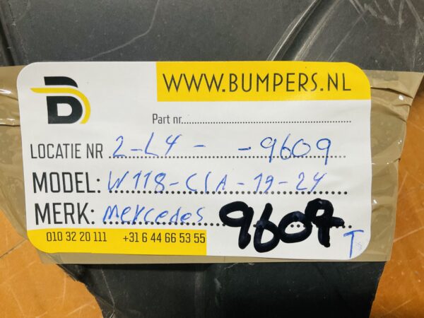 Onderplaat Mercedes W118 CLA 2019-2024 A1186805100 Bumperlip 2-L4-9609T