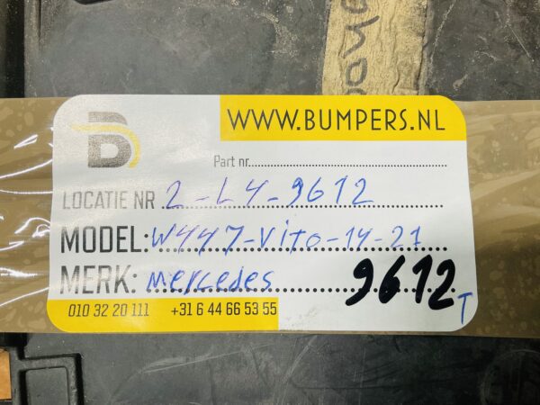 Onderplaat Mercedes W447 Vito 2014-2021 A4478850136 Bumperlip 2-L4-9612T