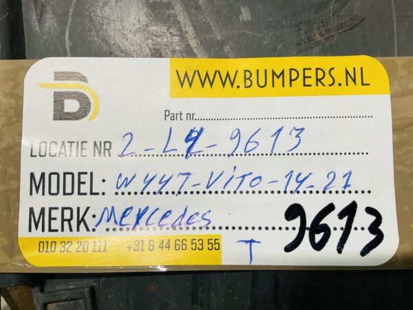 Onderplaat Mercedes W447 Vito 2014-2021 A4478850136 Bumperlip 2-L4-9613T